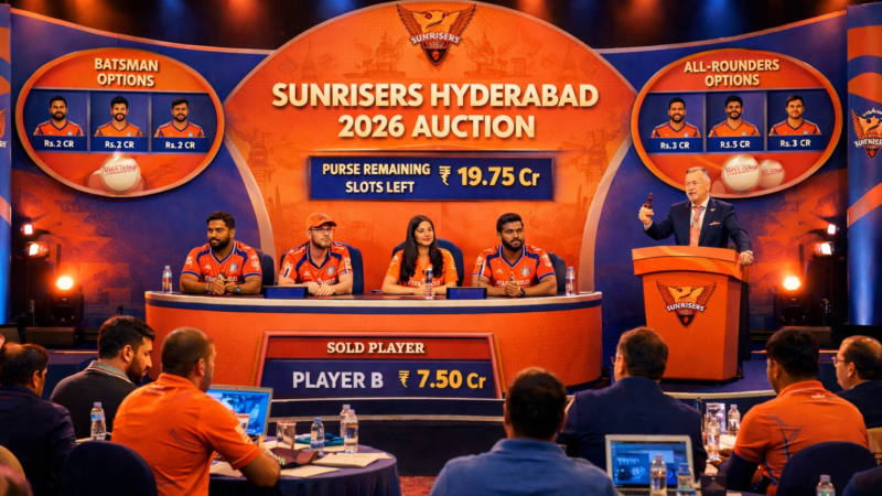 SRH Auction 2026 Highlights: Best Picks, Surprises & Budget Strategy