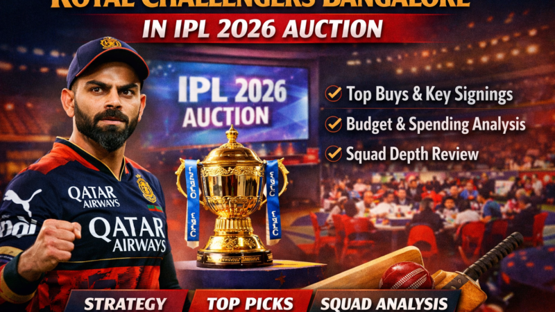 RCB in IPL 2026 Auction: Top Buys, Budget & Squad Depth Analysis