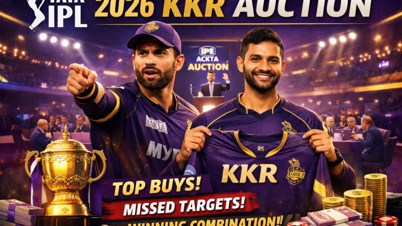 KKR in IPL 2026 Auction: Top Buys, Missed Targets & Winning Combination