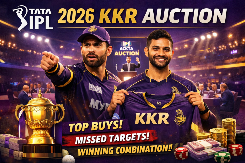TATA IPL 2026 KKR Auction