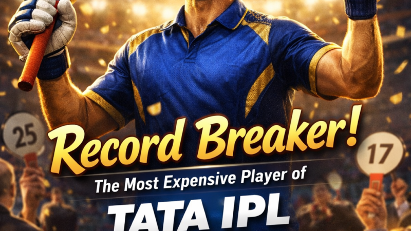 Record Breaker! The Most Expensive Player of TATA IPL 2026 Auction Revealed