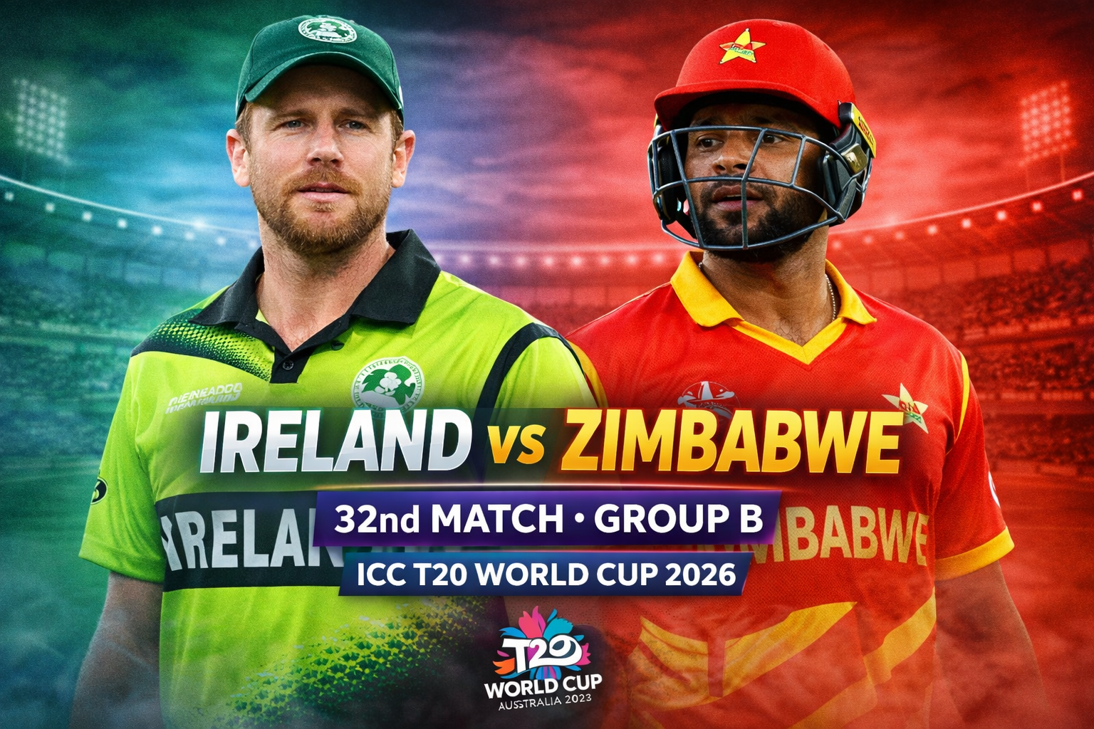 Ireland vs Zimbabwe, 32nd Match: Group B Battle in ICC T20 World Cup 2026
