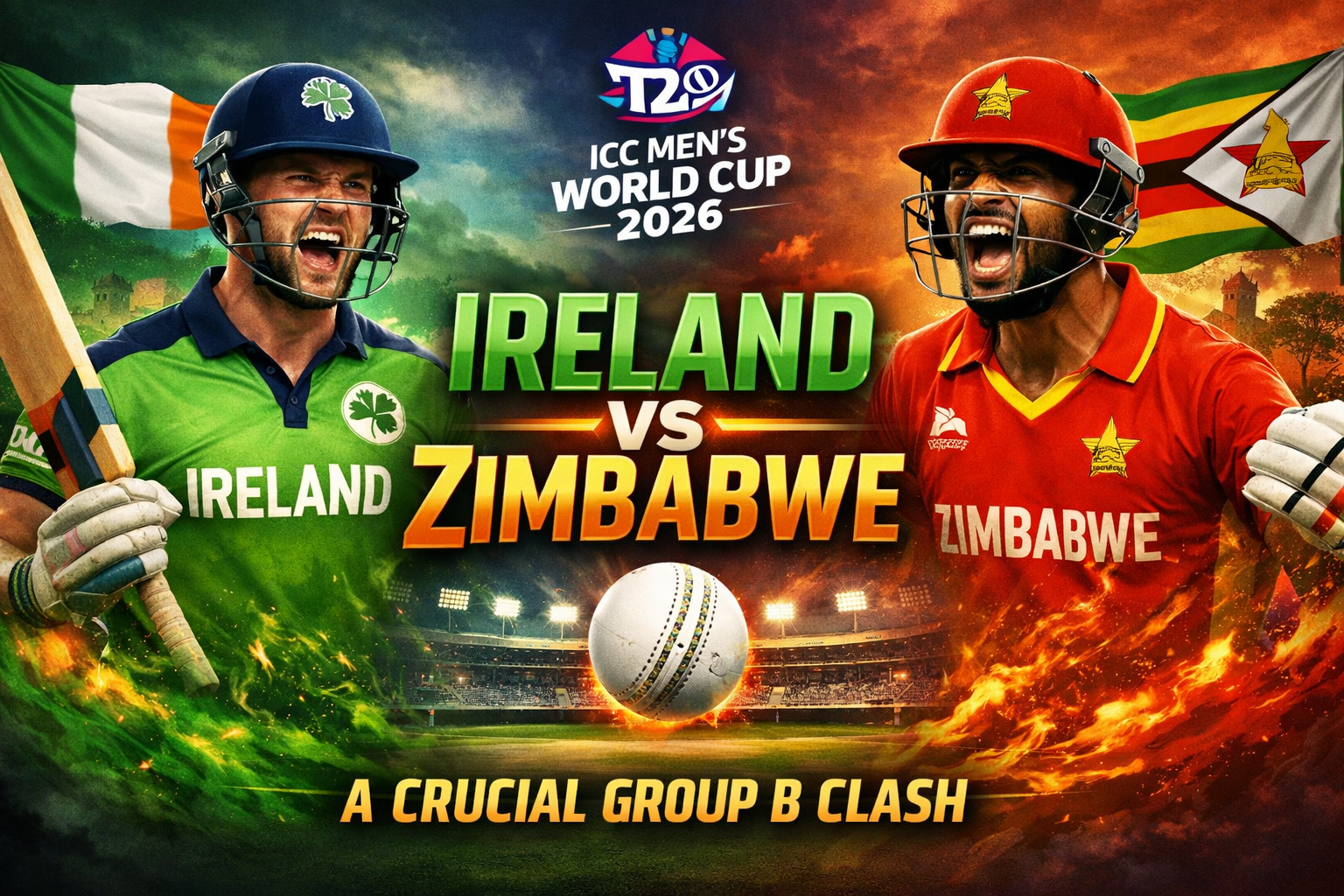 Ireland vs Zimbabwe – A Crucial Group B Clash in the ICC Men’s T20 World Cup 2026