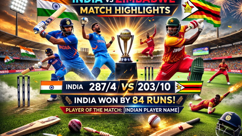 India vs Zimbabwe: Match Highlights, Turning Points & Star Performers