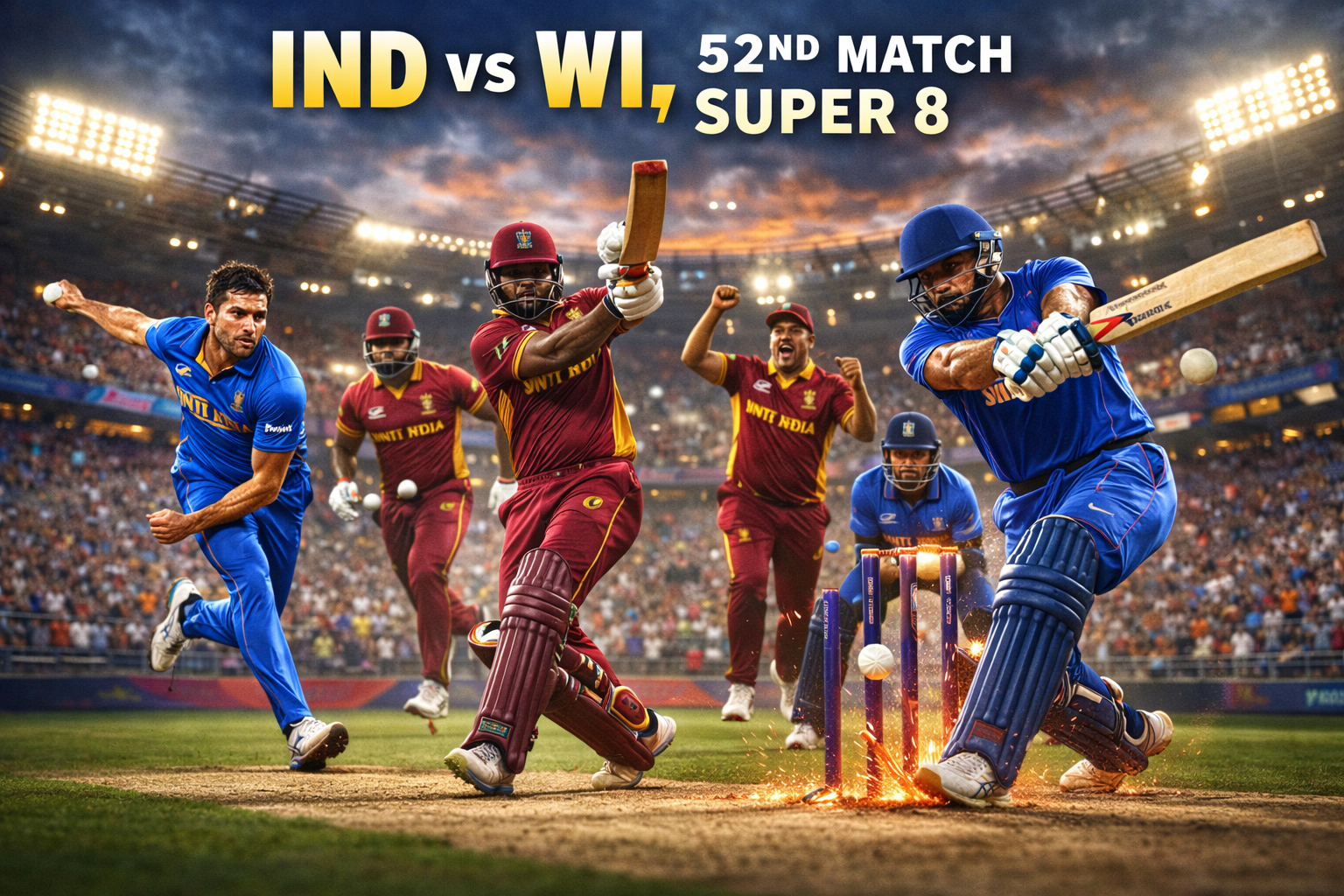 IND vs WI, 52nd Match Super 8: Battle for Semi-Final Momentum