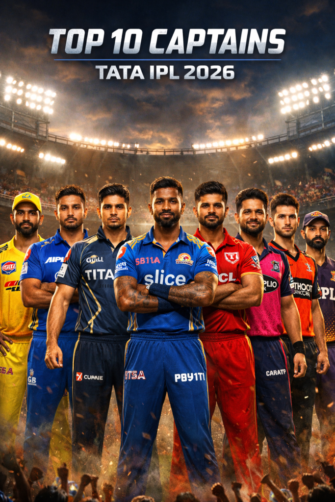 Top 10 Captains Leading Their Teams in Tata IPL 2026