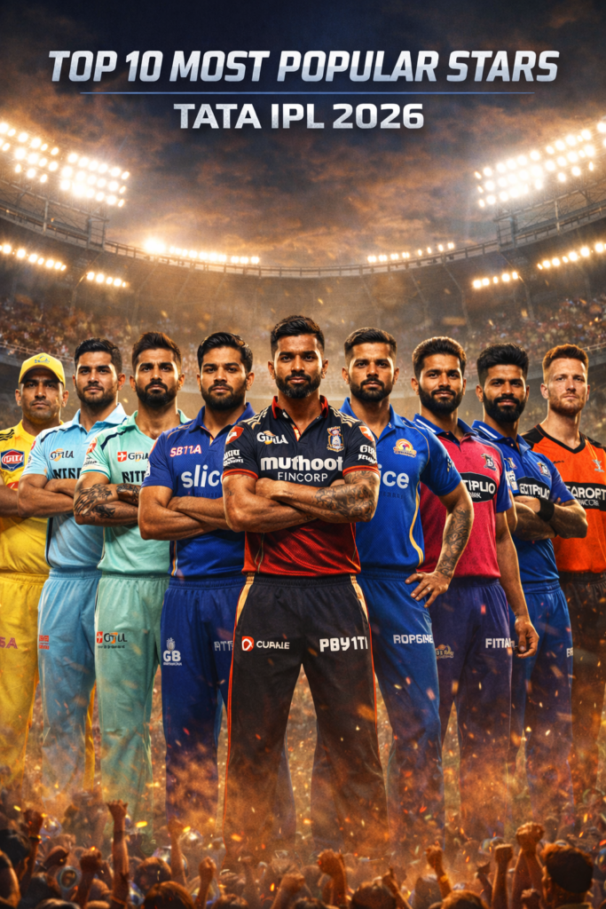 Top 10 Most Popular Stars of Tata IPL 2026
