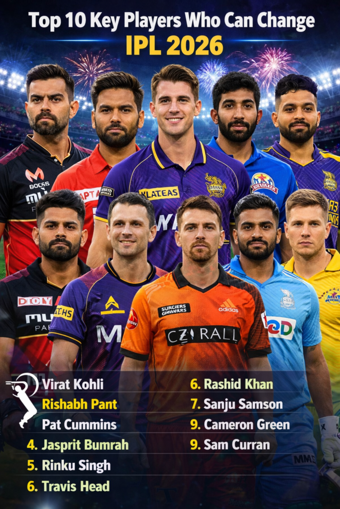 Top 10 Key Players Who Can Change IPL 2026