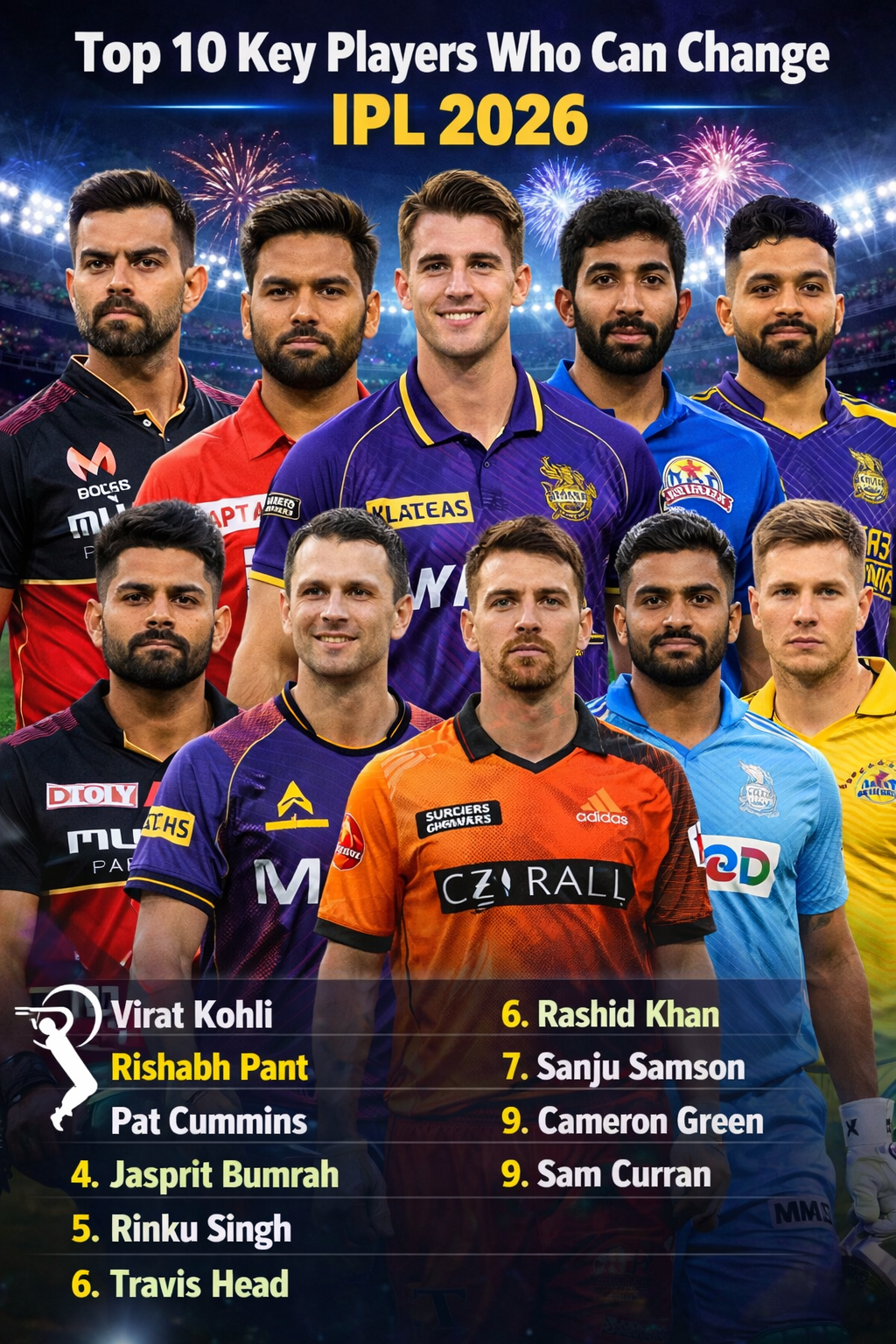 Top 10 Key Players Who Can Change IPL 2026