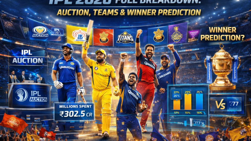 IPL 2026 Full Breakdown: Auction, Teams & Winner Prediction