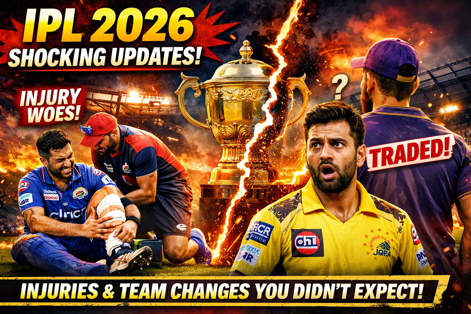 IPL 2026 Shocking Updates: Injuries & Team Changes You Didn’t Expect!