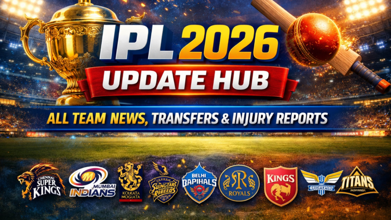 IPL 2026 Update Hub: All Team News, Transfers & Injury Reports