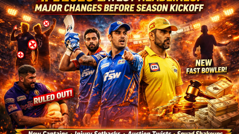 IPL 2026 Latest Headlines: Major Changes Before Season Kickoff