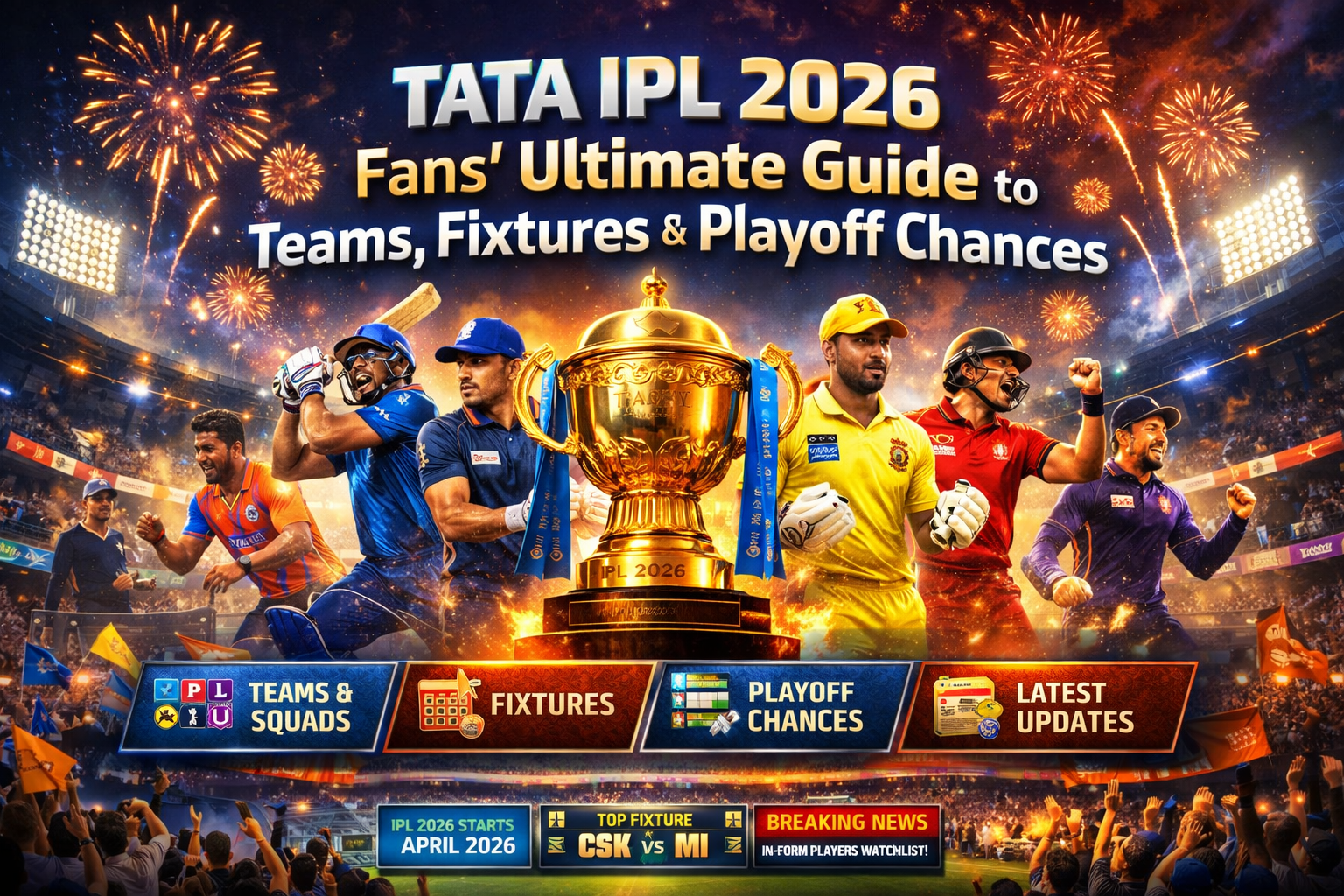 Tata IPL 2026: Fans’ Ultimate Guide to Teams, Fixtures & Playoff Chances