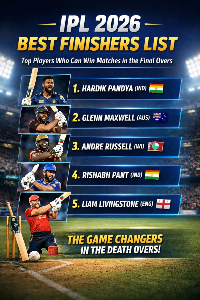 IPL 2026 Best Finishers List