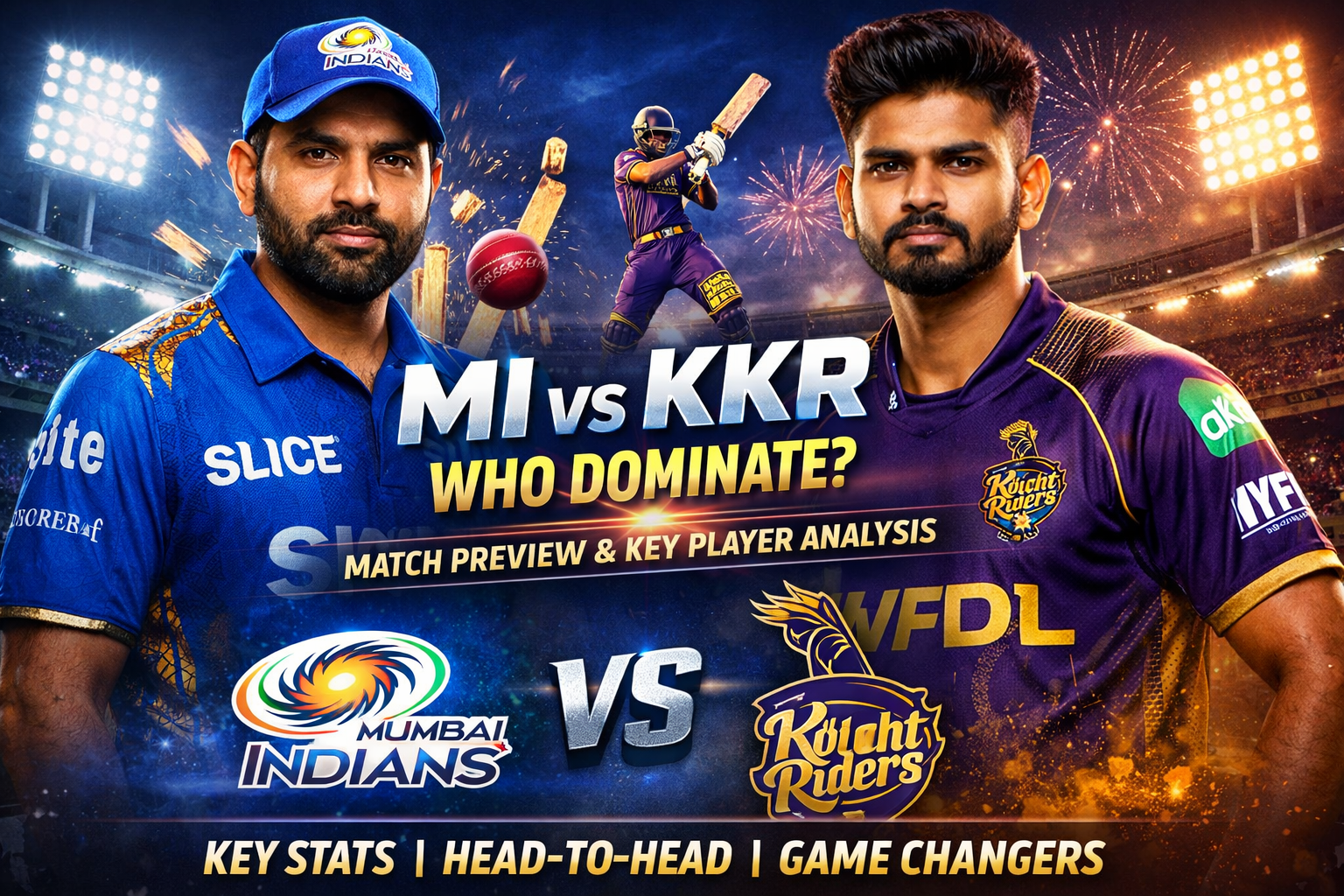 Who Will Dominate? MI vs KKR Match Preview & Key Player Analysis