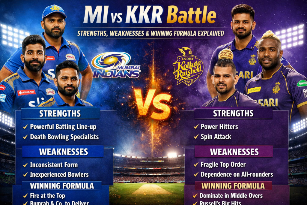 MI vs KKR Battle: Strengths & Weaknesses