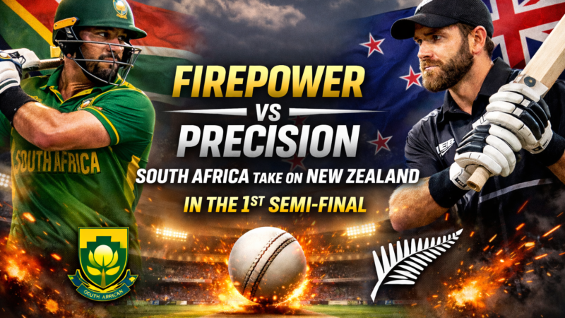 Firepower vs Precision: South Africa Take on New Zealand in the 1st Semi-Final