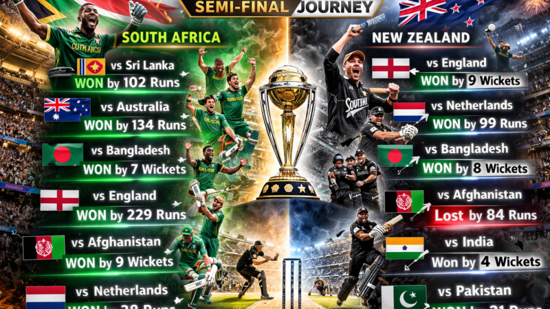 From Group Stage to Glory: South Africa and New Zealand’s Semi-Final Journey