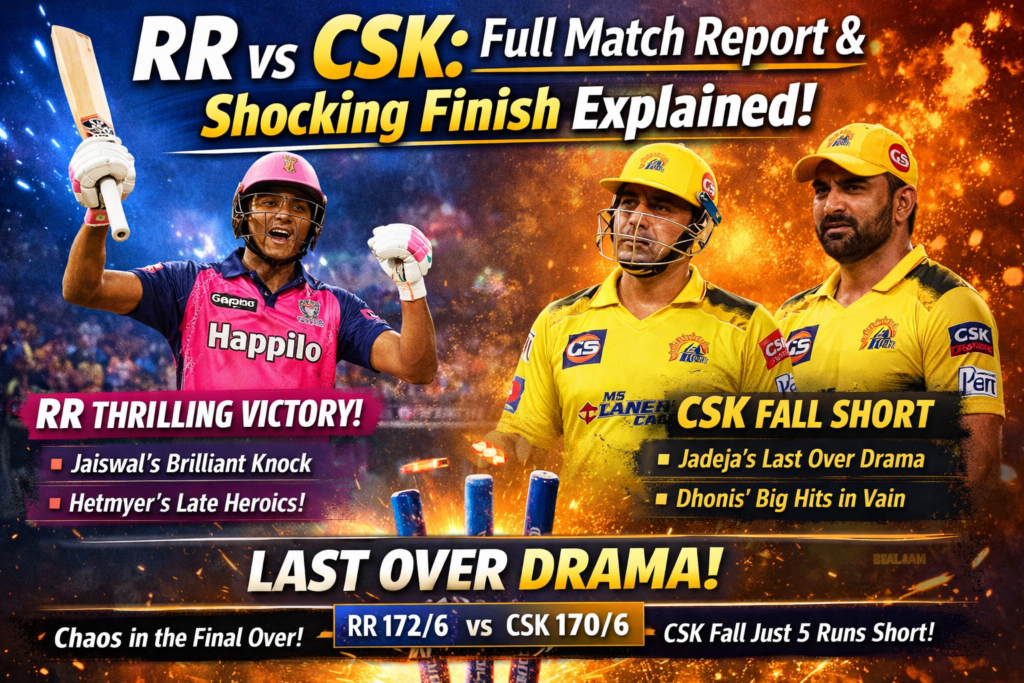 RR vs CSK: Last Over Drama