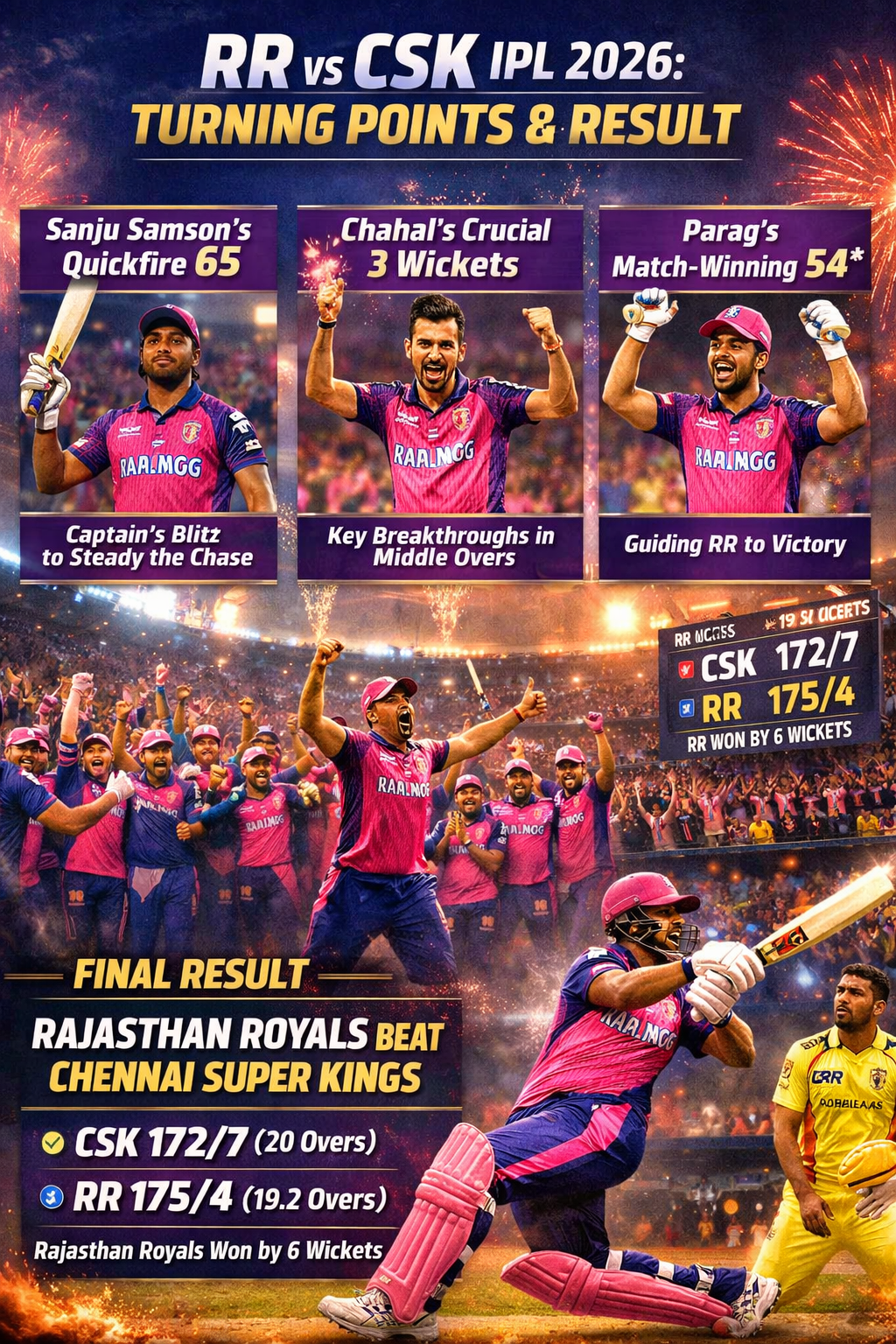 RR vs CSK IPL 2026 Match Report: Full Highlights, Turning Points & Final Result