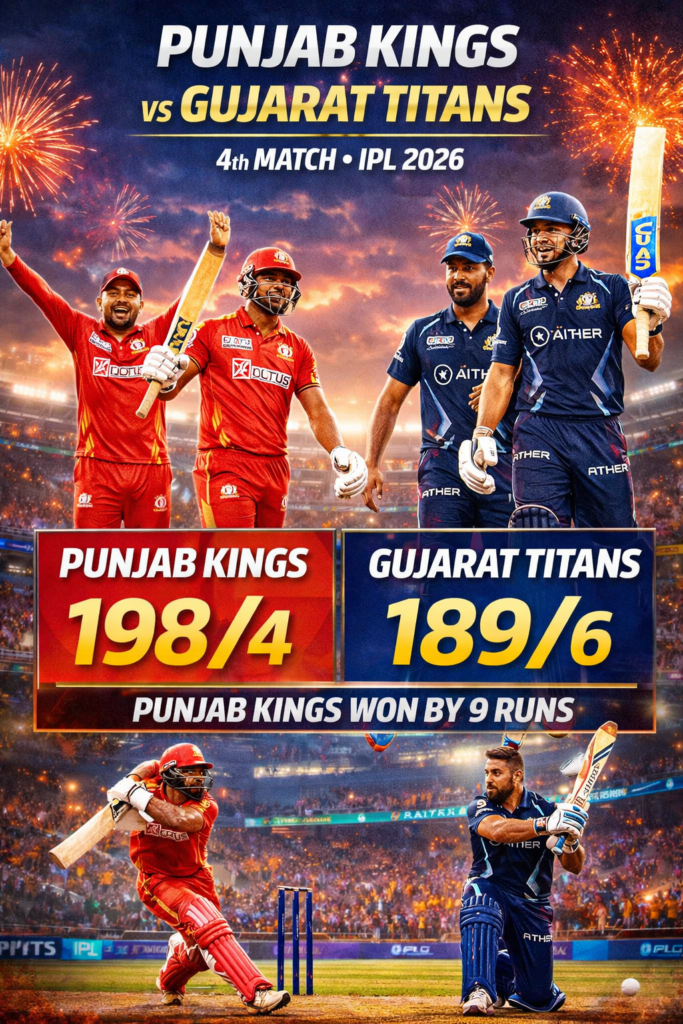 Punjab Kings vs Gujarat Titans