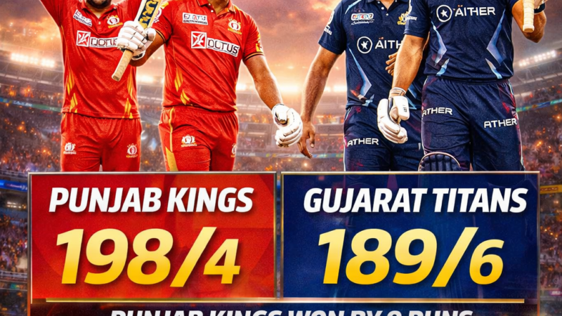 Punjab Kings vs Gujarat Titans, 4th Match, Indian Premier League 2026