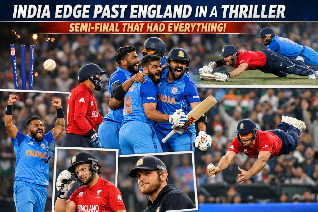 India Edge Past England in a Thriller: Semi-Final That Had Everything