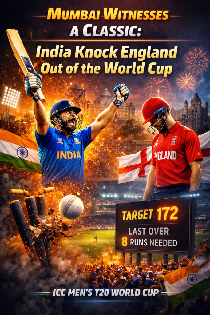 India Knock England Out of the World Cup