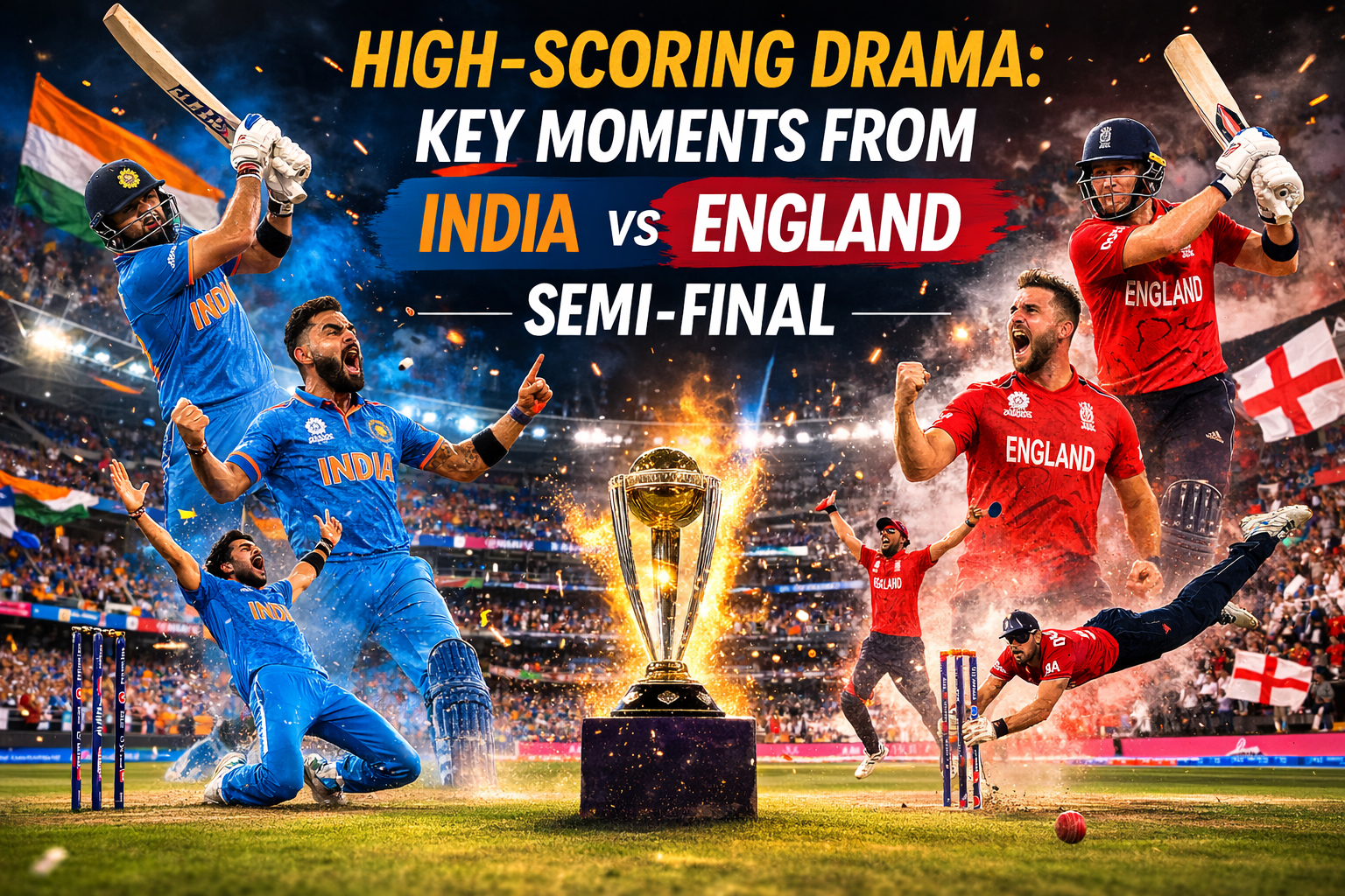 High-Scoring Drama: Key Moments from India vs England Semi-Final