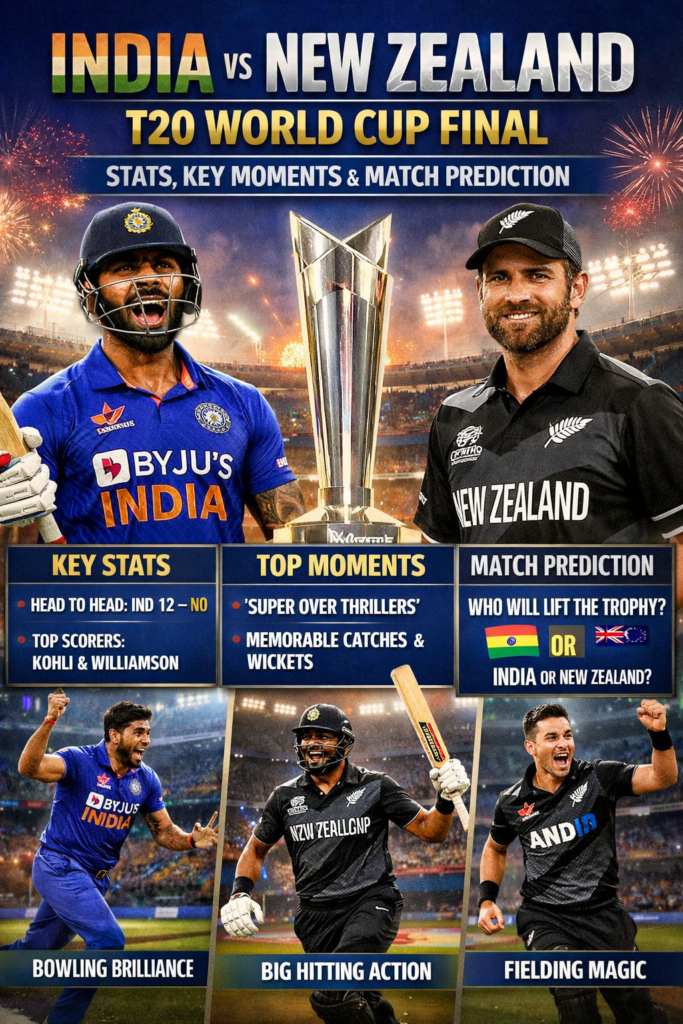 India vs New Zealand T20 World Cup Final
