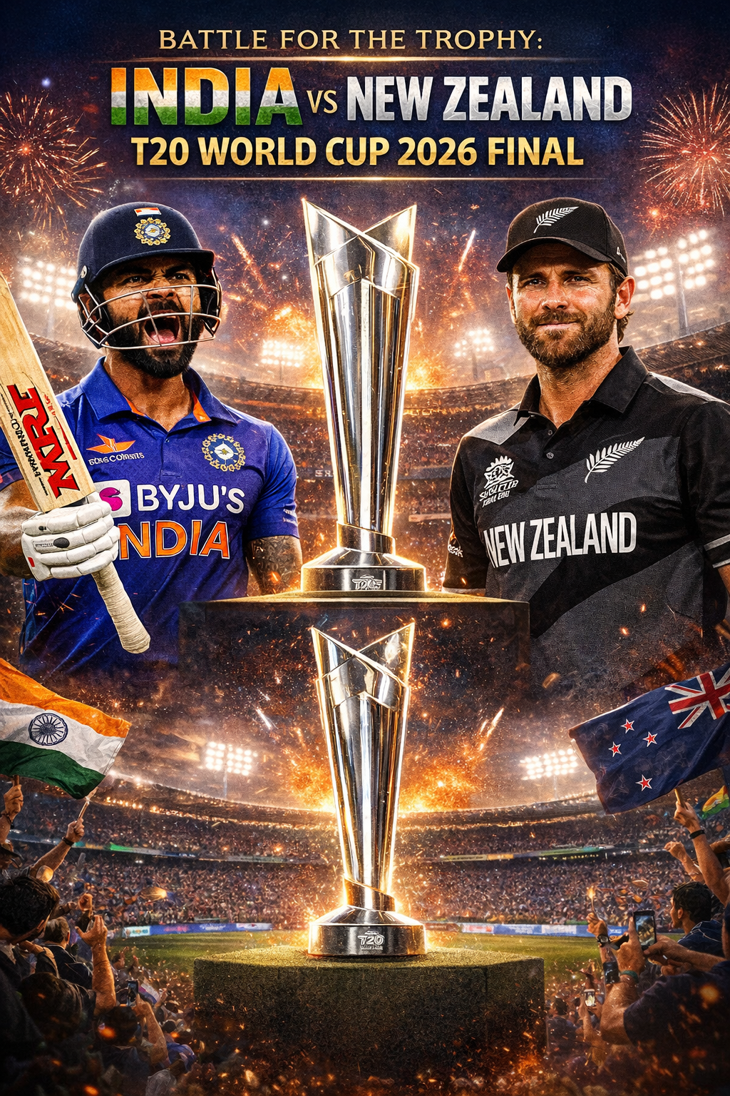 Battle for the Trophy: India vs New Zealand T20 World Cup 2026 Final