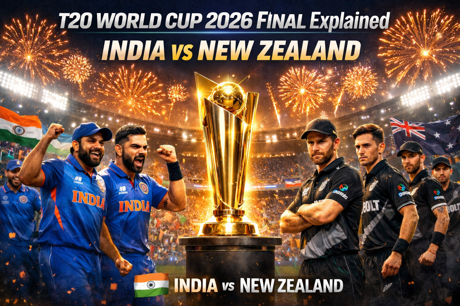 T20 World Cup 2026 Final Explained: India vs New Zealand Stats, Strategy & Prediction