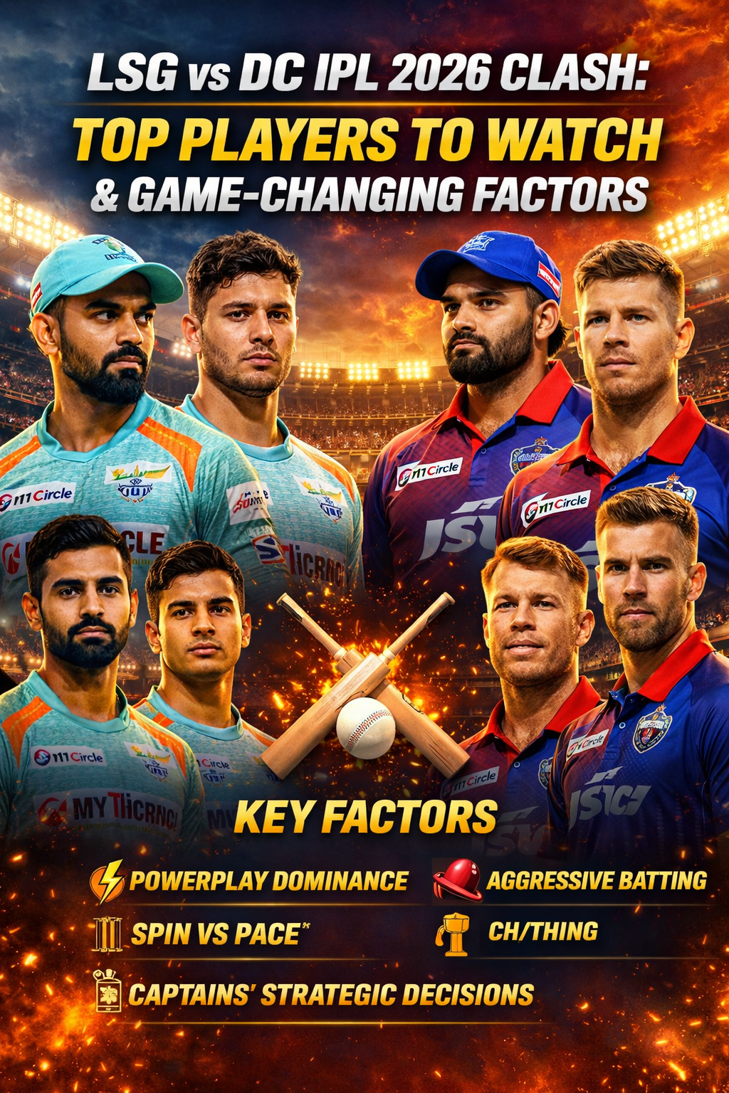 LSG vs DC IPL 2026 Clash: Top Players to Watch & Game-Changing Factors