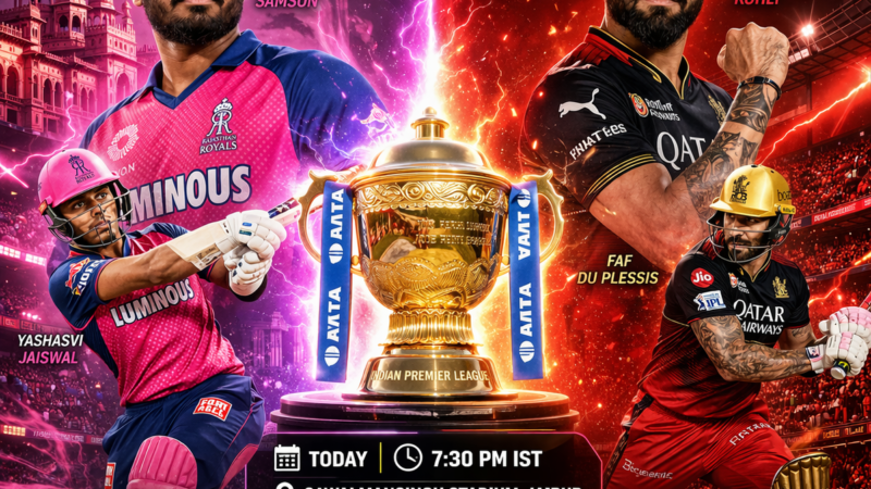 RR vs RCB IPL 2026 Preview: Pitch Report, Team News & Dream11 Tips