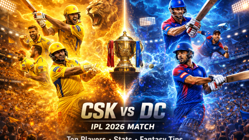 Chennai Super Kings vs Delhi Capitals Match 2026: Top Players, Stats & Fantasy Tips