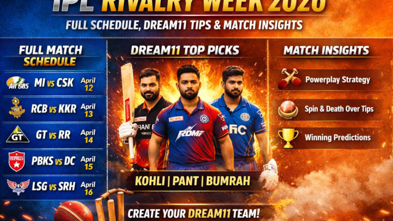 IPL Rivalry Week 2026: Full Schedule, Dream11 Tips & Match Insights