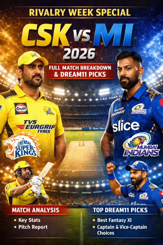 Rivalry Week Special: CSK vs MI 2026