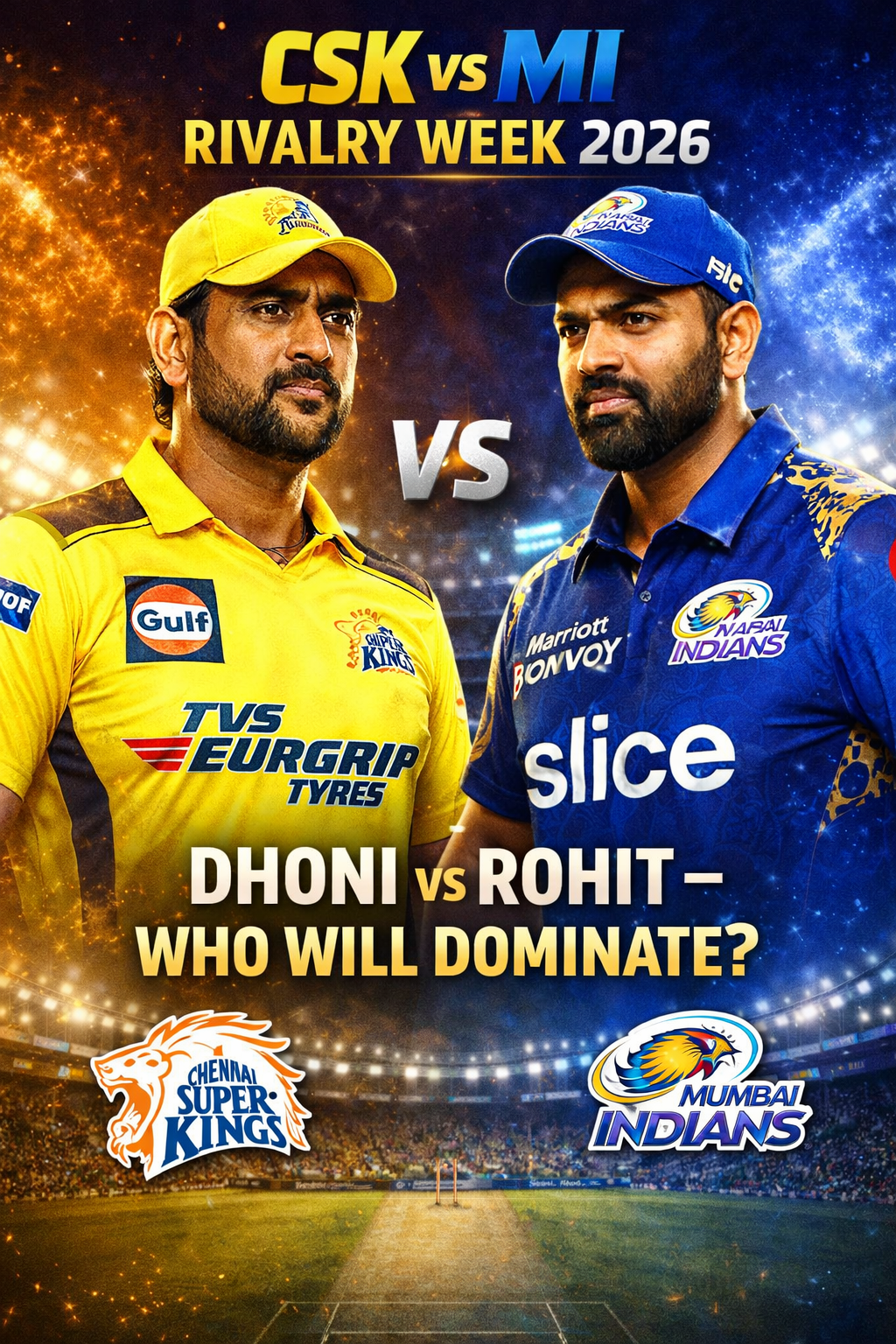 CSK vs MI Rivalry Week 2026: Dhoni vs Rohit – Who Will Dominate?