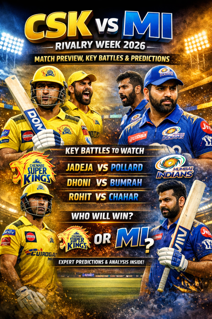 CSK vs MI Rivalry Week 2026