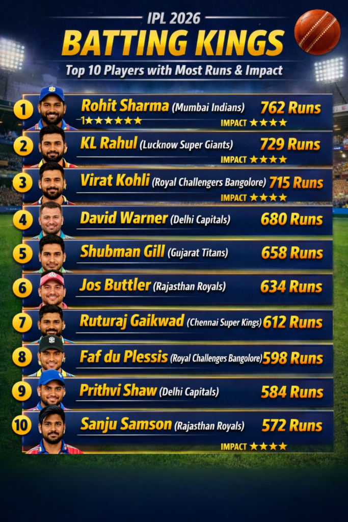 IPL 2026 Batting Kings