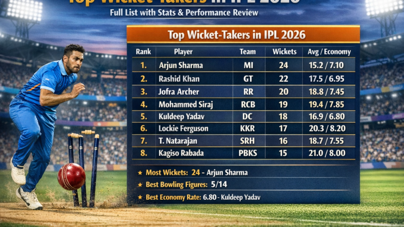 Top Wicket-Takers in IPL 2026: Full List with Stats & Performance Review