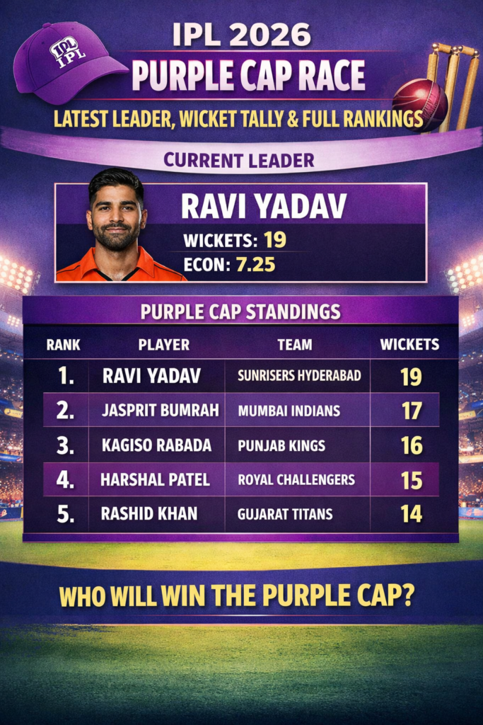 IPL 2026 Purple Cap Race