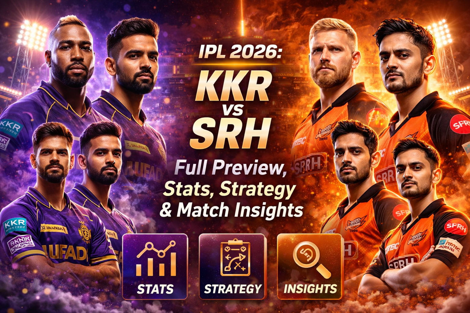 IPL 2026: KKR vs SRH Full Preview, Stats, Strategy & Match Insights