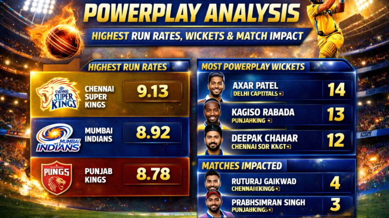 IPL 2026 Powerplay Analysis: Highest Run Rates, Wickets & Match Impact
