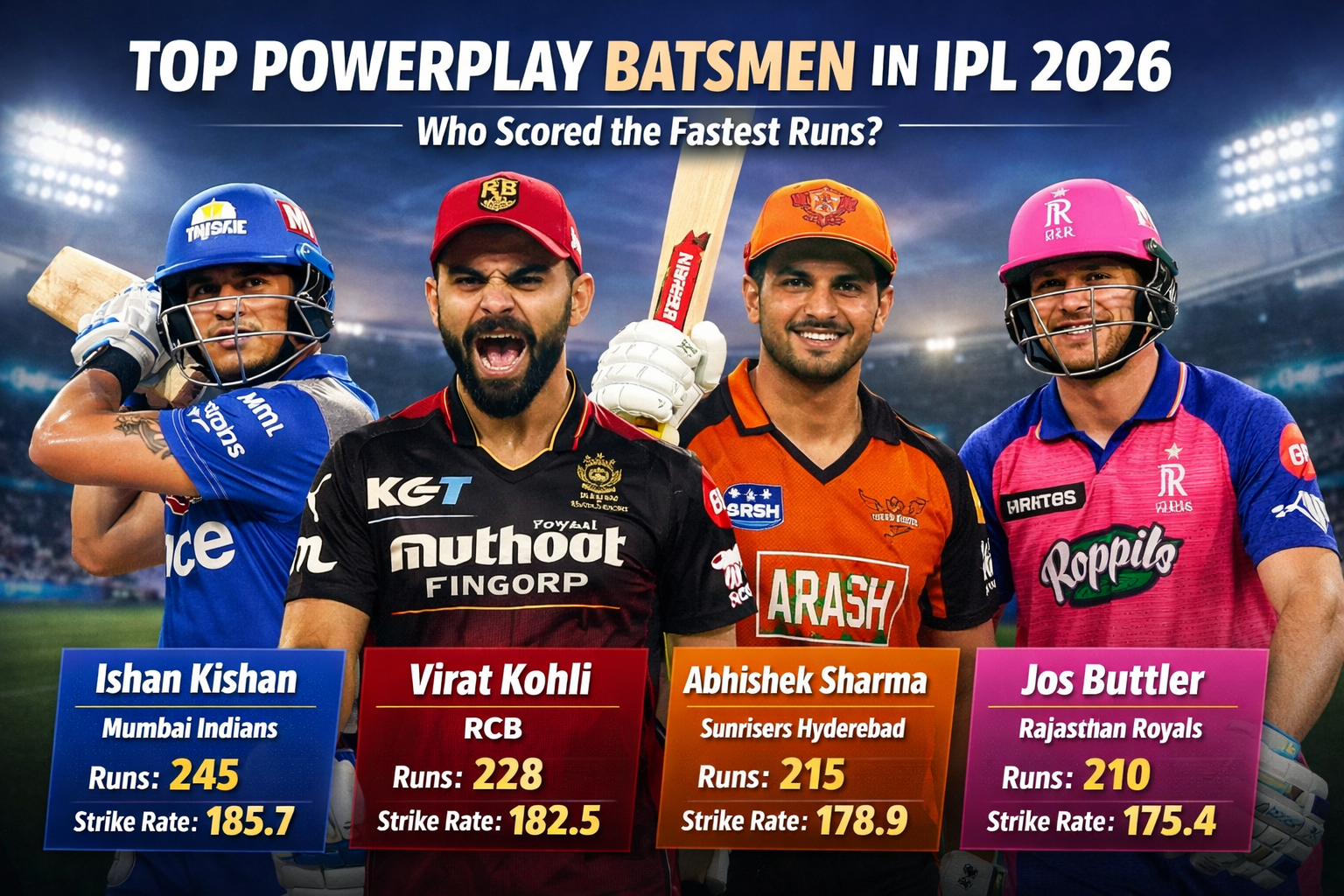Top Powerplay Batsmen in IPL 2026: Who Scored the Fastest Runs?