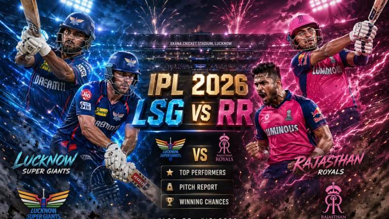 Lucknow vs Rajasthan IPL 2026: Top Performers, Pitch Report & Winning Chances