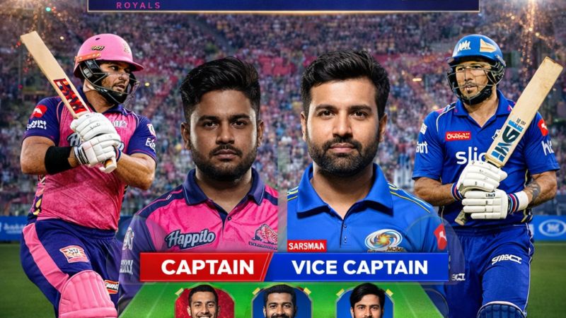 RR vs MI Dream11 Prediction 2026: Best Picks, Captain Choices & Match Insights