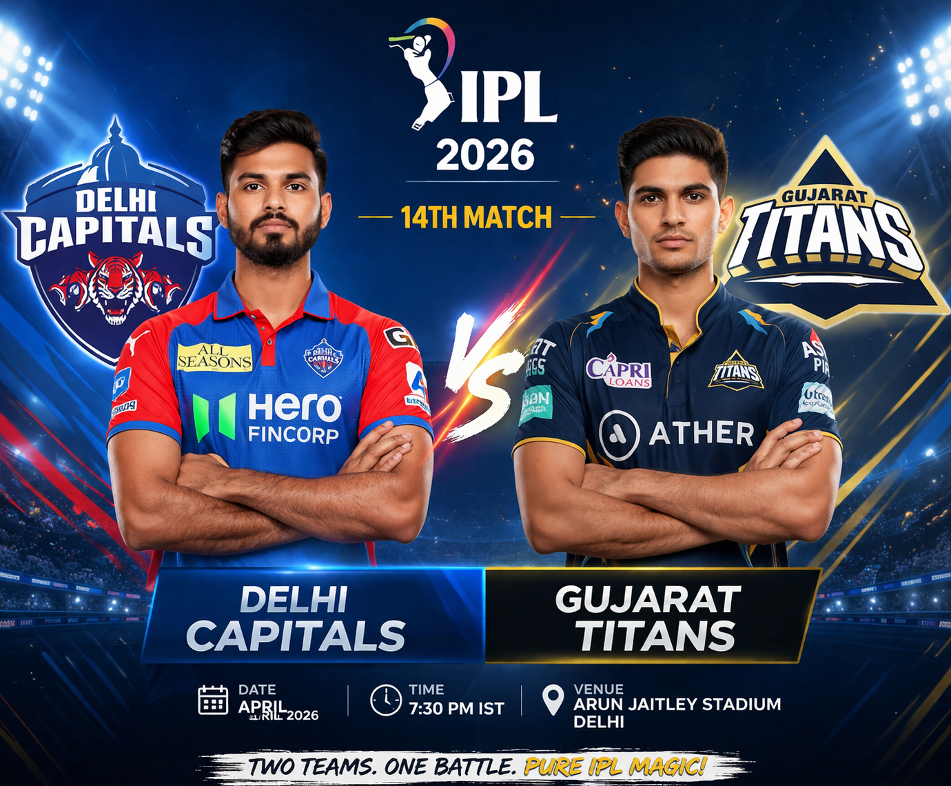 Delhi Capitals vs Gujarat Titans, Indian Premier League 2026